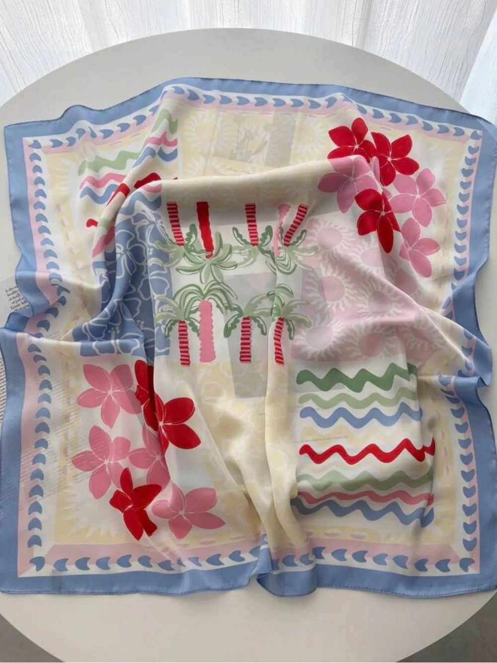 Floral Print Scarf S208